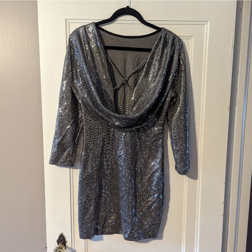 NWT Fashion Nova Glitter Party Mini Dress